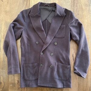 Men's Double-Breasted Knit Blazer